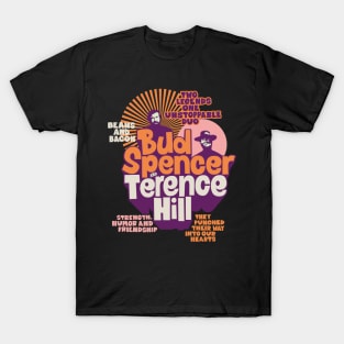 Nostalgic Tribute to Bud Spencer and Terence Hill - Iconic Duo Illustration T-Shirt